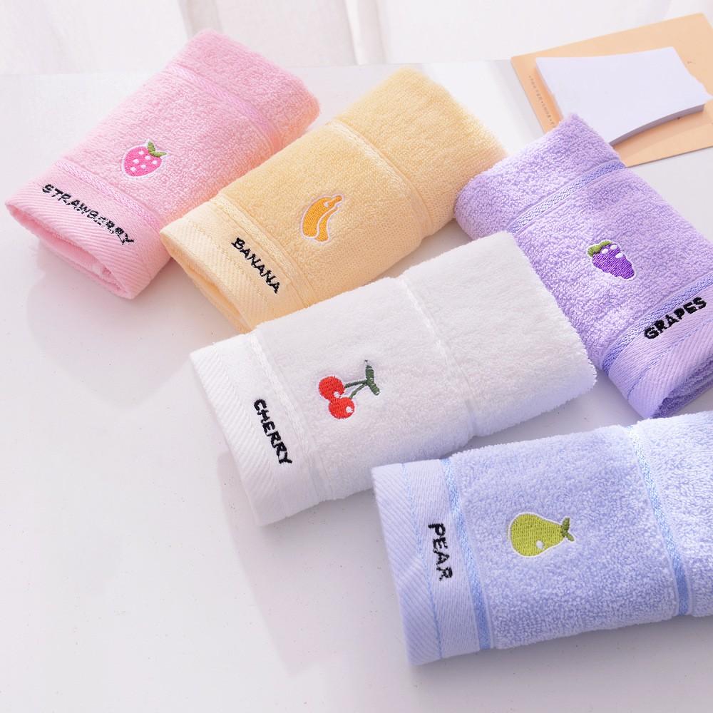 Soft Cotton Baby Bath Towel Cartoon Fruit Face Towel Newborn Infant Kids Soft Absorbent Washcloth Children Shower Towels 50x25cm