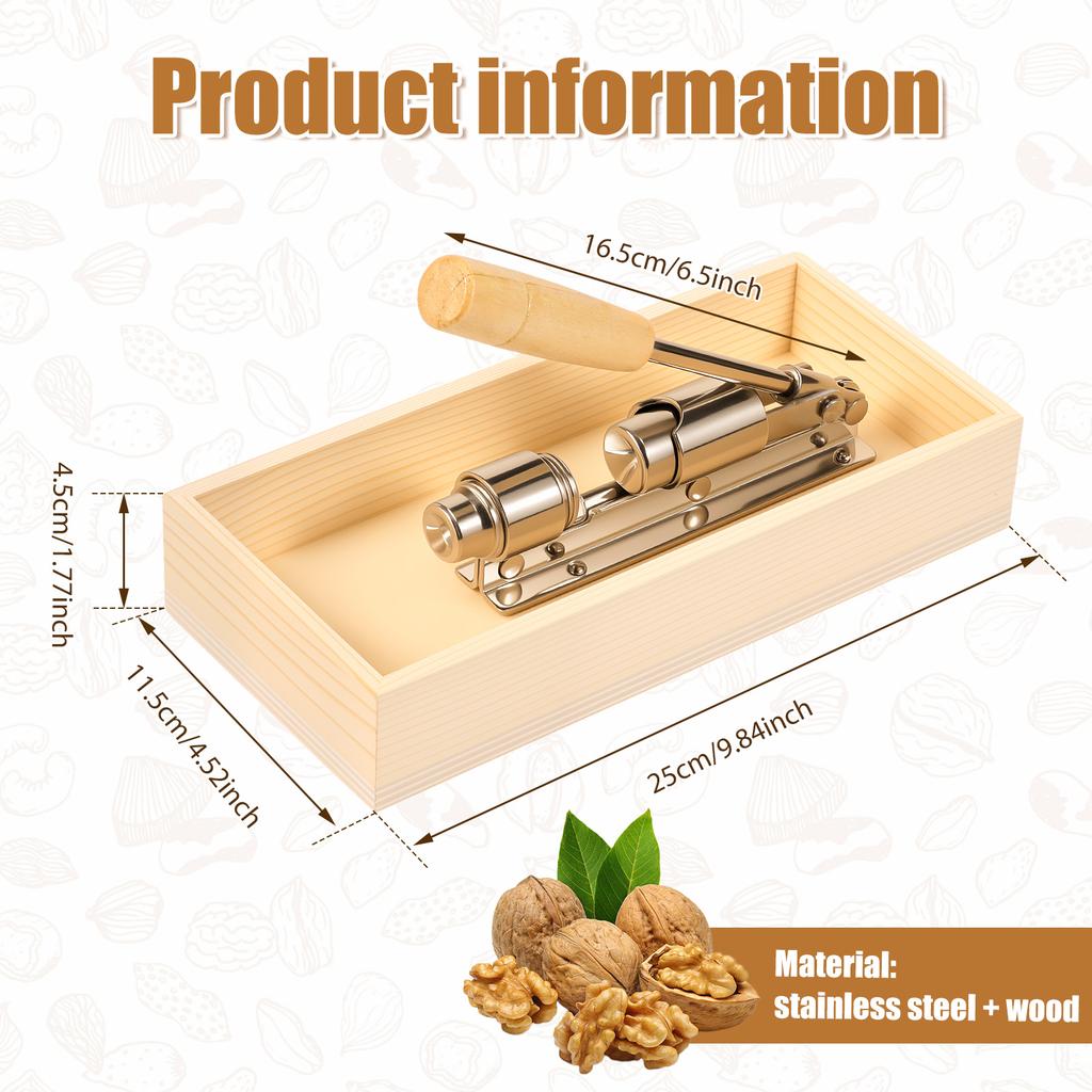 1 Pc Pecan Nut Cracker Tools Heavy Duty Filbert Walnut Nut Sheller Manual Walnut Nuts Cracker for Walnuts Pecans Kitchen Gadgets