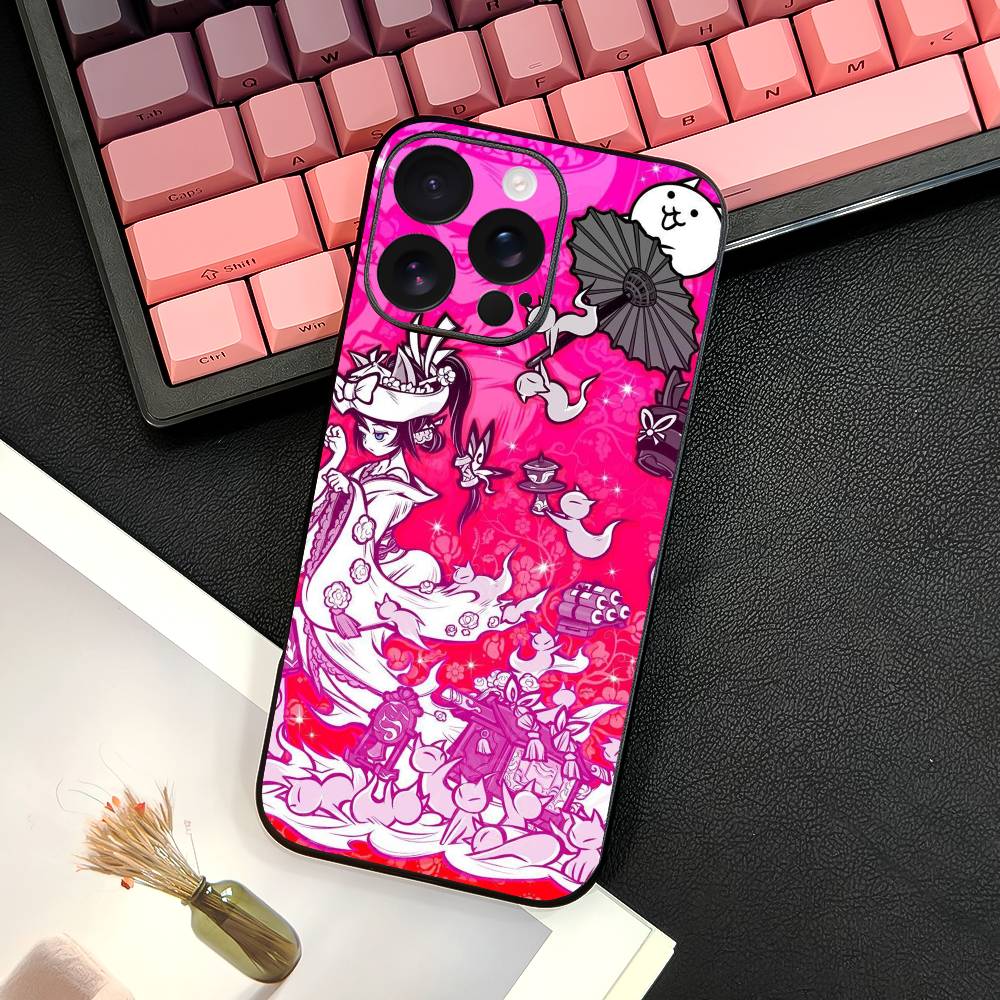 B-Battle Cats Anime Game Phone Case For IPhone 16 15 14 13 12 11 PRO MAX PLUS Mini TPU Soft To Skin-friendly Cover