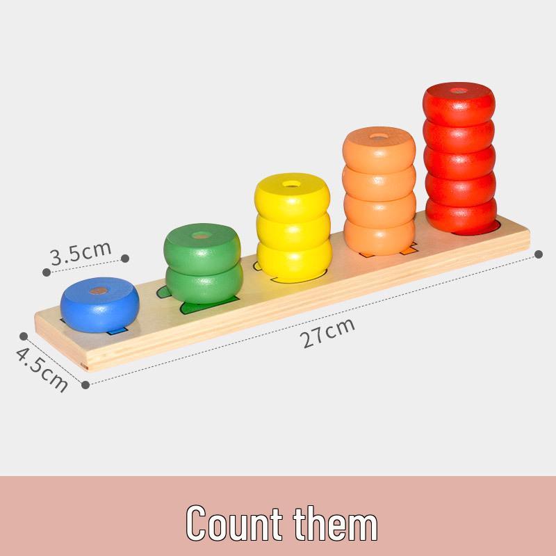 Montessori Counting and Number Recognition Puzzle for Early Education (Ages 0-3)