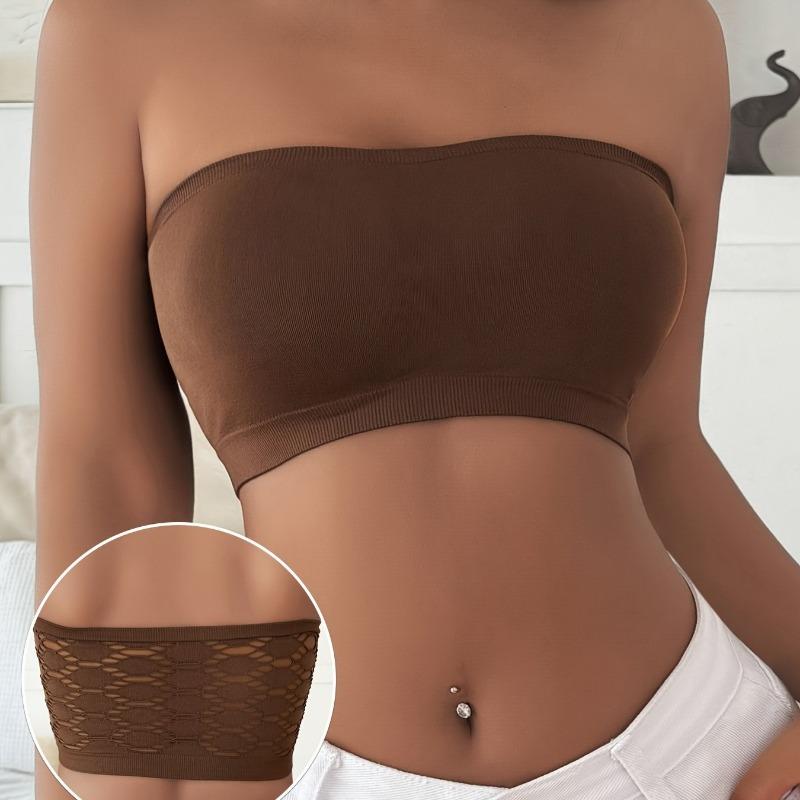Mesh Hollow Summer Strapless Wrap Bra