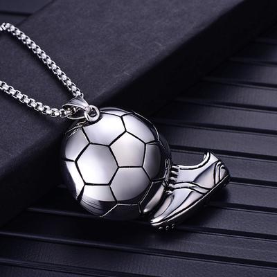 New Football Pendant Necklace Fashionable Retro Titanium Alloy Men's Item Pendant