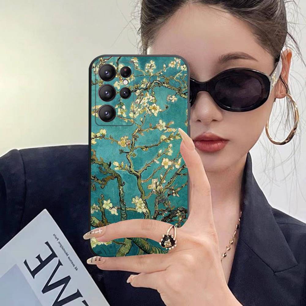 Retro Van Gogh Oil Paint Case For Samsung Galaxy Case S25 S23 S22 S21 S30 S20 S10 Ultra Plus FE TPU Soft Cover
