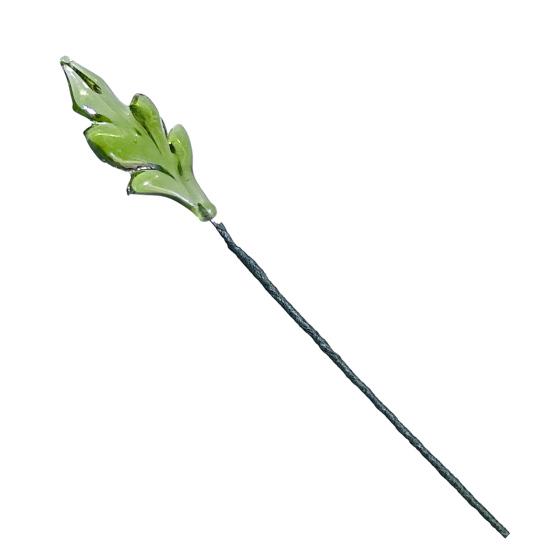 Ručně foukaná skleněná květinová dekorace s drátěným stonkem, ručně vyráběná figurka s barevnou glazurou, květinová váza, ozdoba do domácího obývacího pokoje, na kancelářský stůl