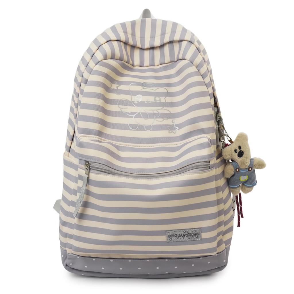 Zaino per la scuola zaino per la scuola ragazze delle scuole medie primavera ed estate grande capacità studenti universitari pendolarismo in classe zaino a righe versatile da donna