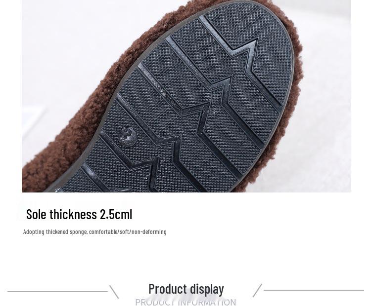 Cozy Women's Bear Slippers: Autumn Winter 2025 Collection - Fashionable, Versatile Plus Velvet Flat Cotton Shoes