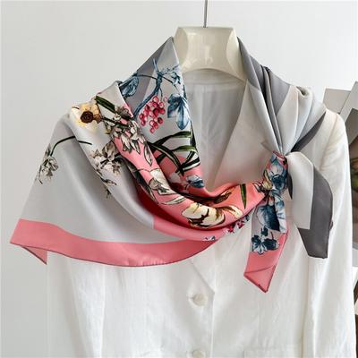 90cm Travel Sunscreen Versatile Large Square Scarf Shawl Headscarf Neck Protection Scarf Decoration For All Seasons