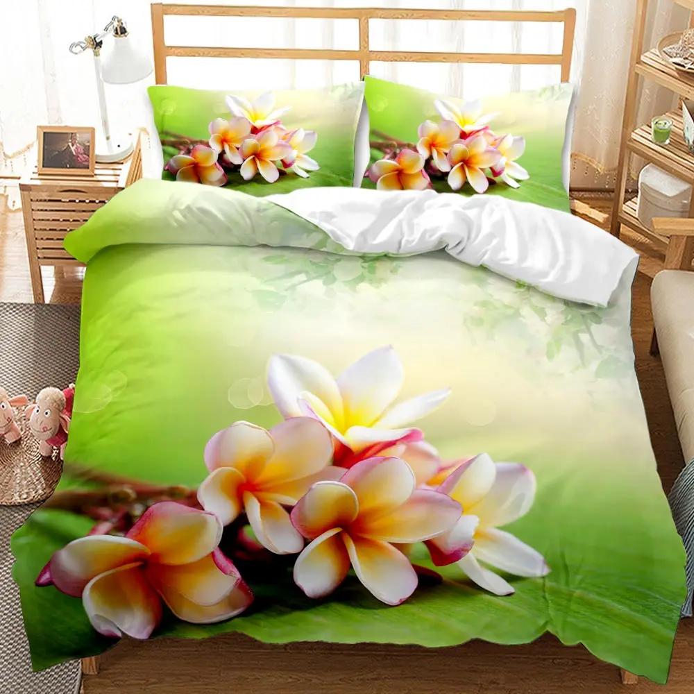 Chrysanthemum Duvet Cover Blooming Floral Branches Botanical Natural Bedding Set Flower Queen King Size Polyester Qulit Cover