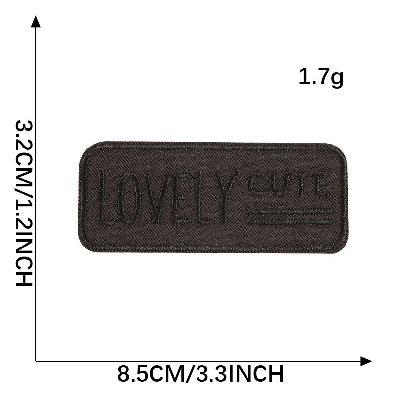 Embroidery Mark English Letter Embroidery Sticker, Cloth Label Sticker DIY Down Jacket Patch Sticker