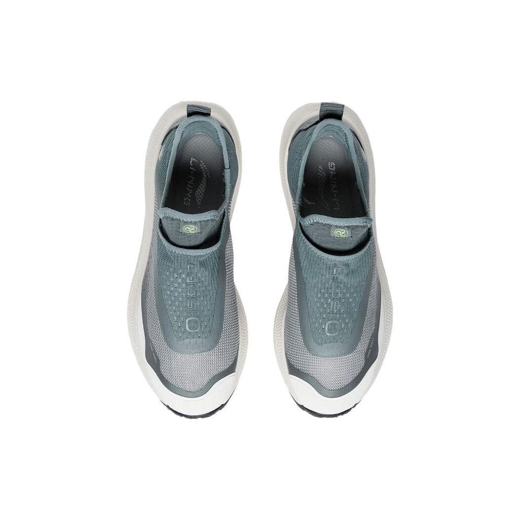 Li-Ning Soft Go Non-Slip Wear-Resistant Breathable Low-Top Sports Casual Shoes Men Sneakers Gray Blue AGLT105-4