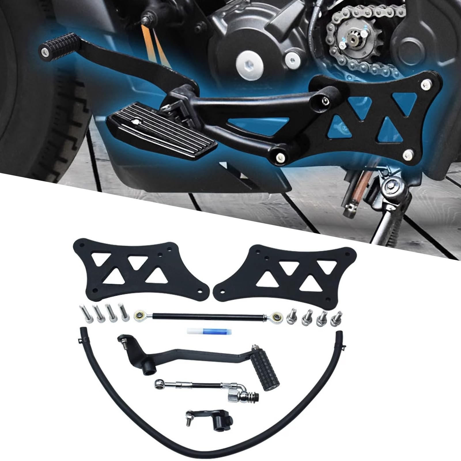 

XINMOZR Выносные подножки Вперед Управление Ногами Rebel 250 Кастомные Детали для Rebel Rebel CMX Rebel 250 SE Комплект, Комплект, Педали, (Передние органы управления) 250, 250, 250,