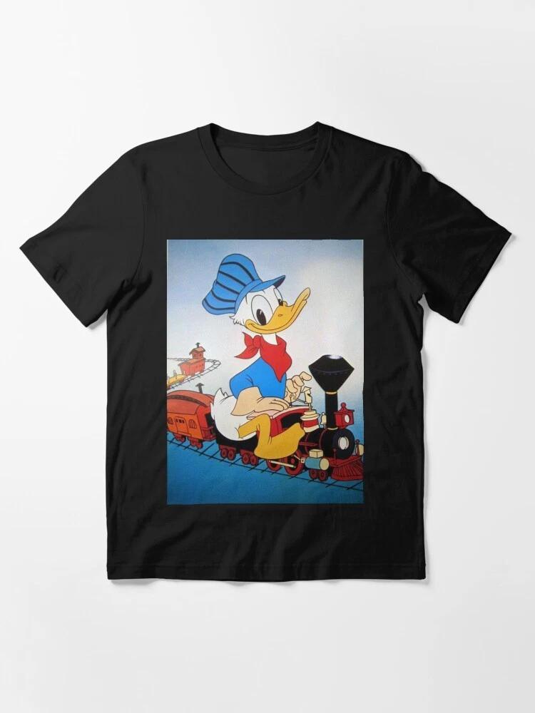 world Donald Duck Train Driving Classic TShirt Unisex Style S