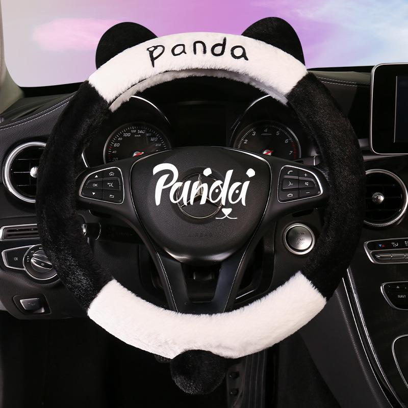 Cute Panda Car Seat Belt Cover Pad Soft Plush Shoulder Protector Extender Universal Fit for Men Women Cute Car Accessories Gifts