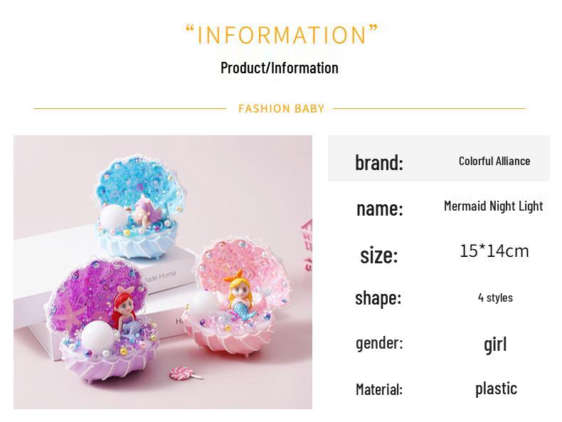 DIY Mermaid Night Light Kit - Luminous Craft for Kids, Perfect Birthday Gift for Girls