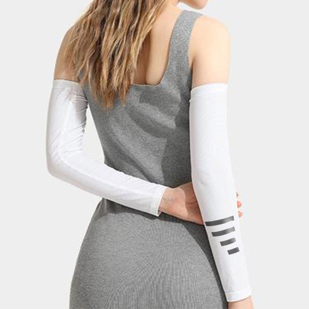 Reflective UV Protection Arm Sleeves For Outdoor Sports Breathable Spandex Fabric With Night Visibility Design