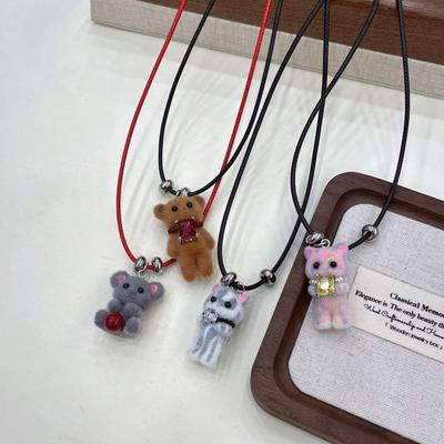 Flocked Bear Sweater Chain: Fun, Niche Design for Autumn/Winter