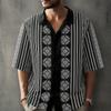 Summer Casual Holiday Beach Shirt 3D Fun Pattern T-shirt Retro Short Sleeve Street Vacation Outdoor Men's and Women's Shirt