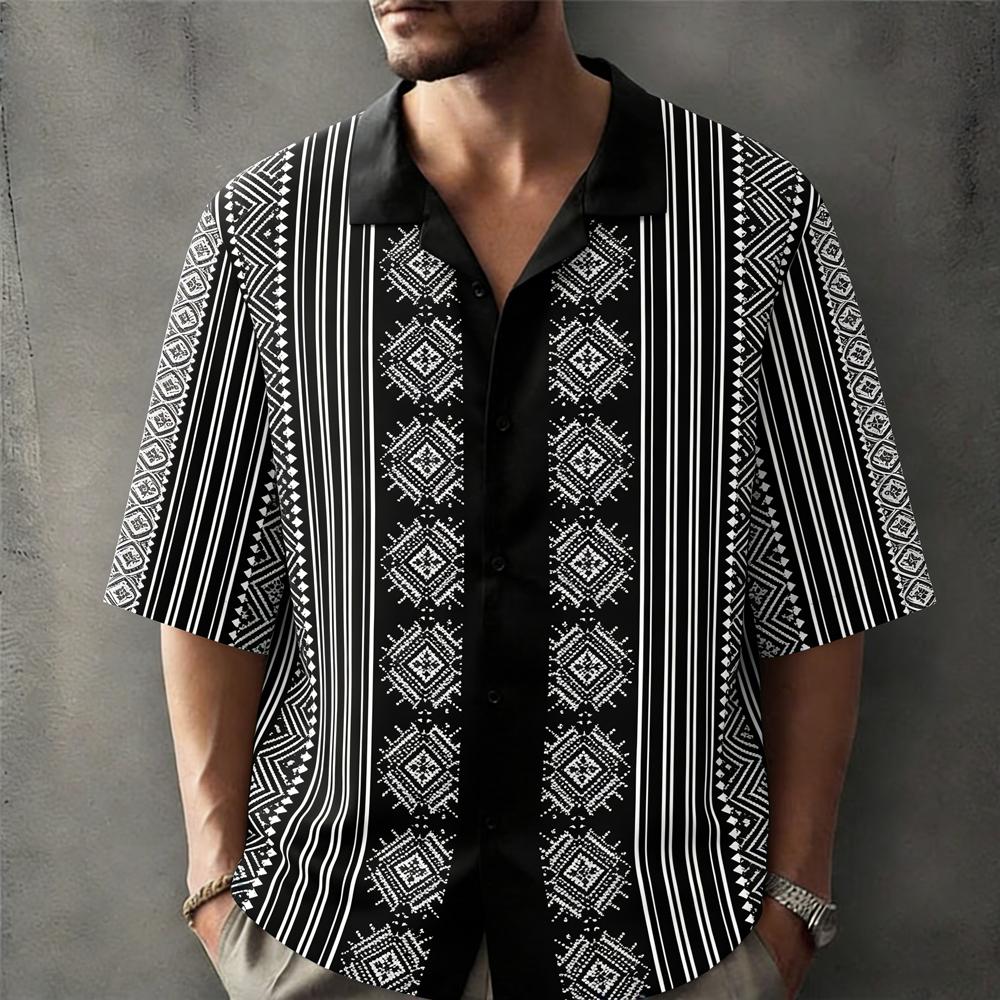 Summer Casual Holiday Beach Shirt 3D Fun Pattern T-shirt Retro Short Sleeve Street Vacation Outdoor Men's and Women's Shirt