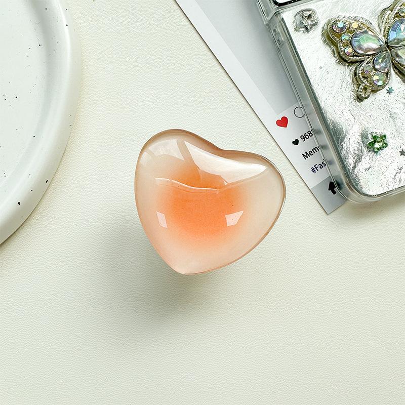 Glass Love Mobile Phone Airbag Bracket Pasted Magnetic Telescopic Desktop Watching Drama Tracking Support Ring Creative Pattern