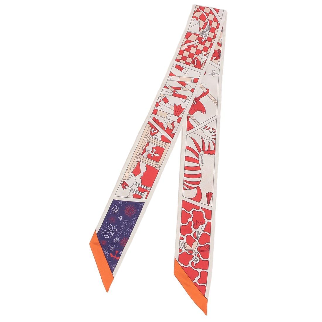 

Scarf Bandana Twilly Multicolor Red H063975 S 14 [Hermes] Women s [Item]