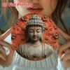 Iron Wall Art Buddha Lotus Metal Sign for Home Decor Office Garden Bar