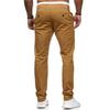Men European Style Solid Color Loose Casual Long Trousers