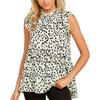 Women Polka Dots Leopard Printed Ruffled Short Sleeve Shirt