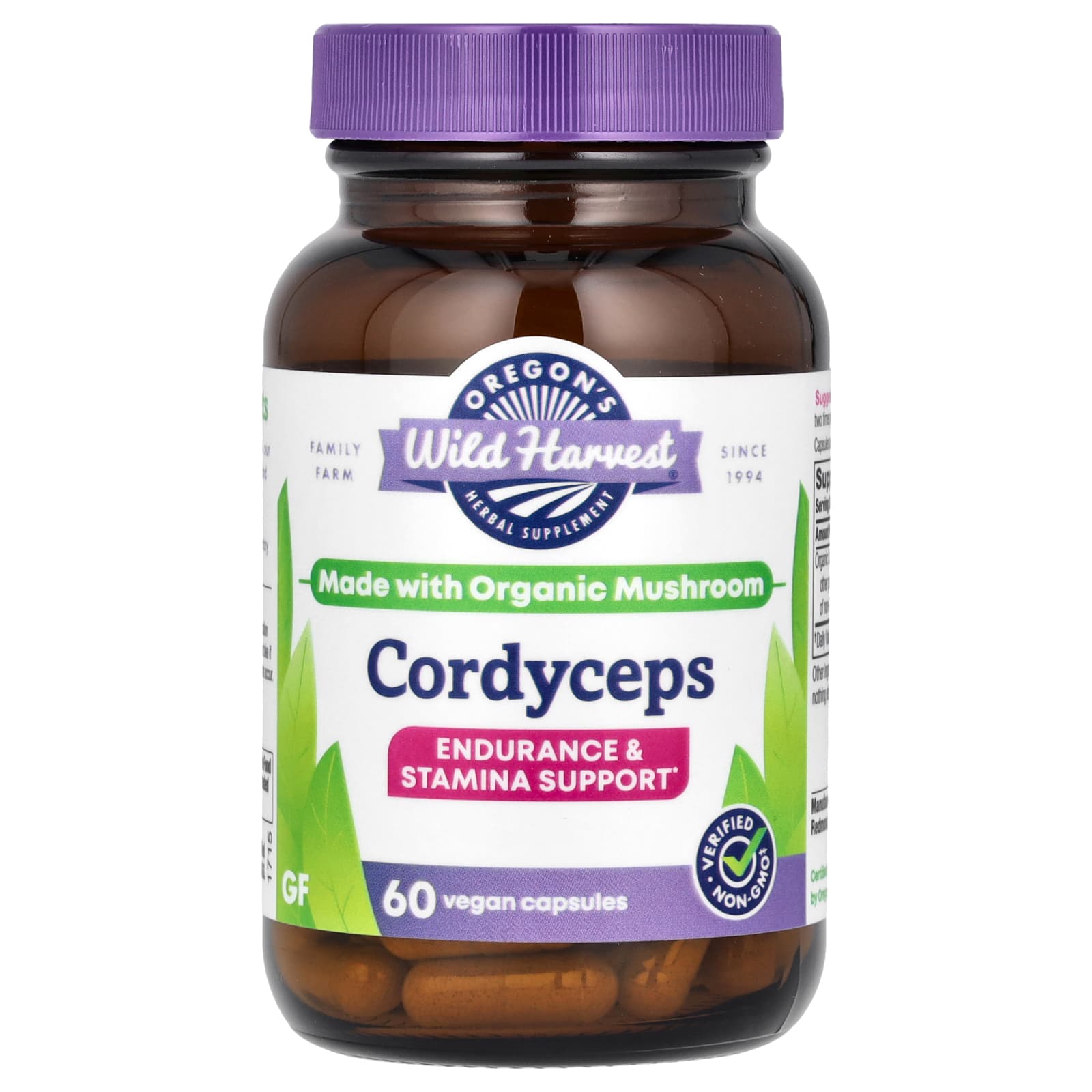 

Oregon S Wild Harvest, Cordyceps Sinensis, Veggie Caps, 60 Count (525Mg/Capsule)