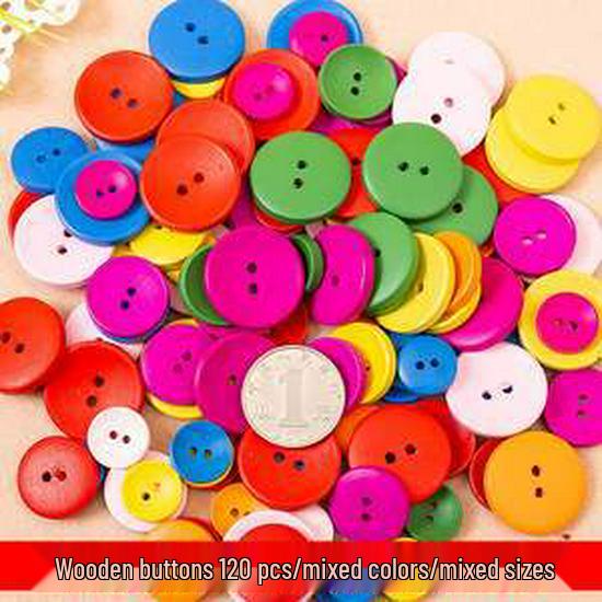 Colorful Resin Buttons for Kids' Creative DIY Projects and Pasting Painting