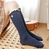Girls Princess Lace Ruffle Knee High Socks Soft Cotton Long Tube Socks For Children Age 3-13 Years