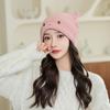 Winter Cute Cat Ear Knitted Hat Warm Beanie Winter Pullover Cap for Womens Girls