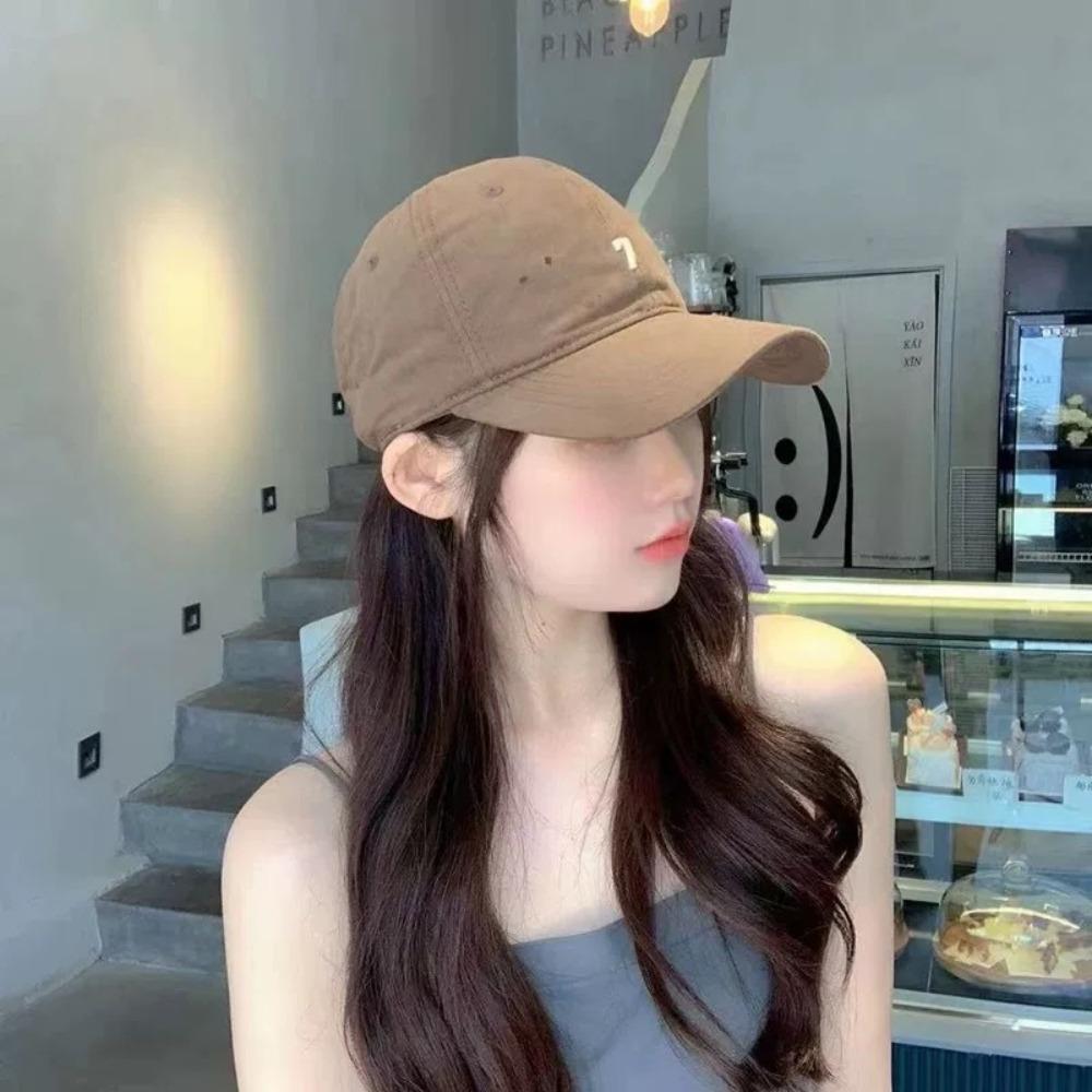 Cotton Embroidered 7 Cap Sunscreen Cotton Peaked Hat Fashion Baseball Cap Outdoor