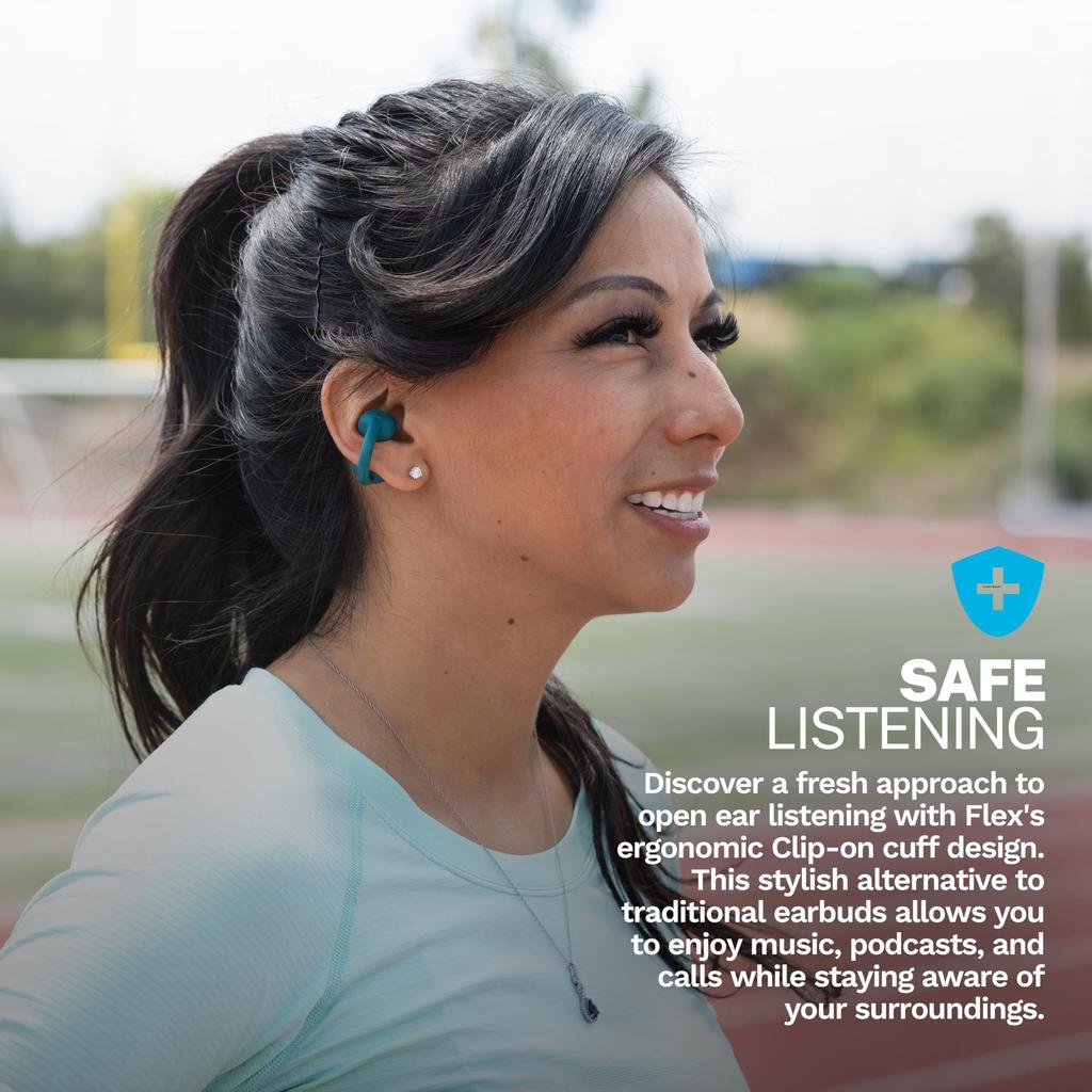 JLab Flex Ear Cuff Earphone Bluetooth Open Ear Teal