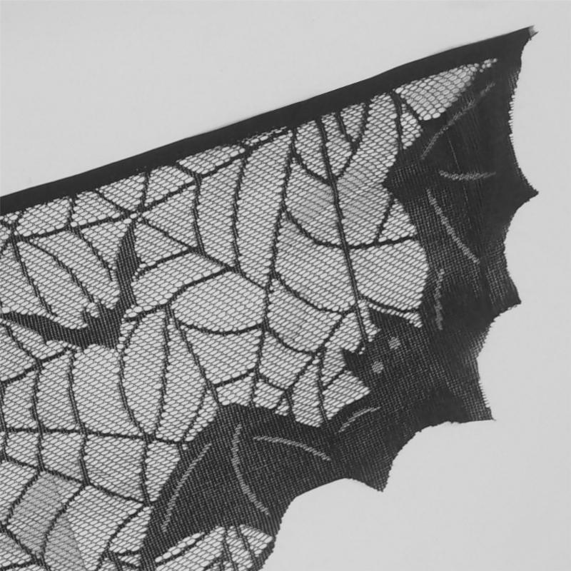 Halloween Decoration Cobweb Table Runner Tablecloth, Mantel Scarf Cover for Halloween Party