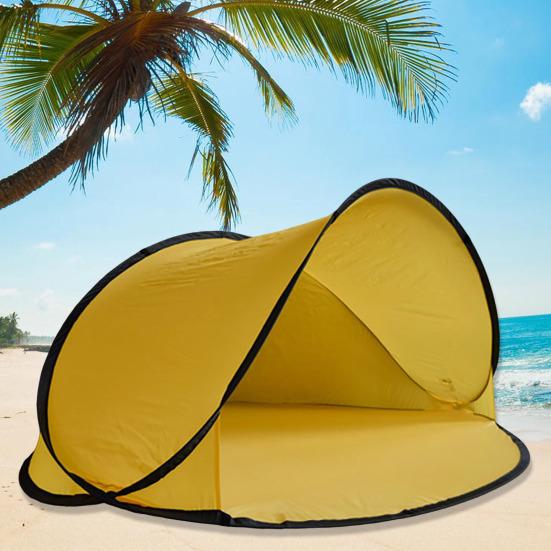 Beach Pop-Up Tent Sun Shelter with Carry Bag Rope Stakes Easy Setup 2-3 Person Sunshade Tent Portable Folding Outdoor UV Protection Tent