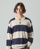Dimiteulibeullaeg Asi Striped Rugby Long Sleeve Knit T-Shirt_Navy