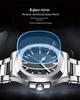 Orologio al quarzo luminoso in stile svizzero - Impermeabile, Cinturino in acciaio, Funzione calendario, Design business unisex.