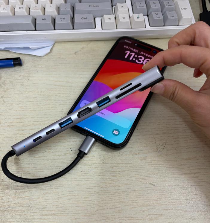 8-in-1 USB-C Hub with Gigabit Ethernet, RJ45 Port, and USB 3.0 Docking Station