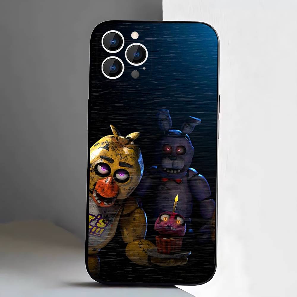 Five-Nights-At-Freddys F-Fnaf Phone Case For iPhone 17,16,15,14,13,12,11,Pro,XS,Max,XR,Plus,E,SE4,Mini Black Soft Cover