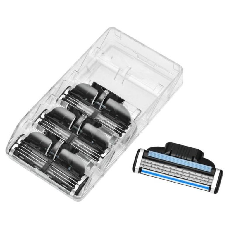 4Pcs High Quality Razor Blades Compatible for Gillettee Mache 3 Machine Shaving Razor Blade