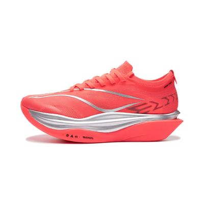 Li Ning Feidian 6 ELITE Lage top Koolstofplaat Hardloopschoenen Unisex Fluorescerend Vlamrood ARMW001-24