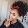 Short Afro Puff Curly Ponytail Drawstring Clip In Hair Extension Synthetic Curly Hair Curly Wig