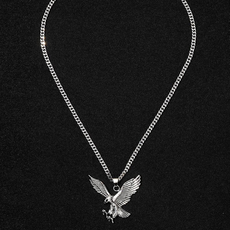 Retro Hip Hop Eagle Wings Pendant Necklace for Men