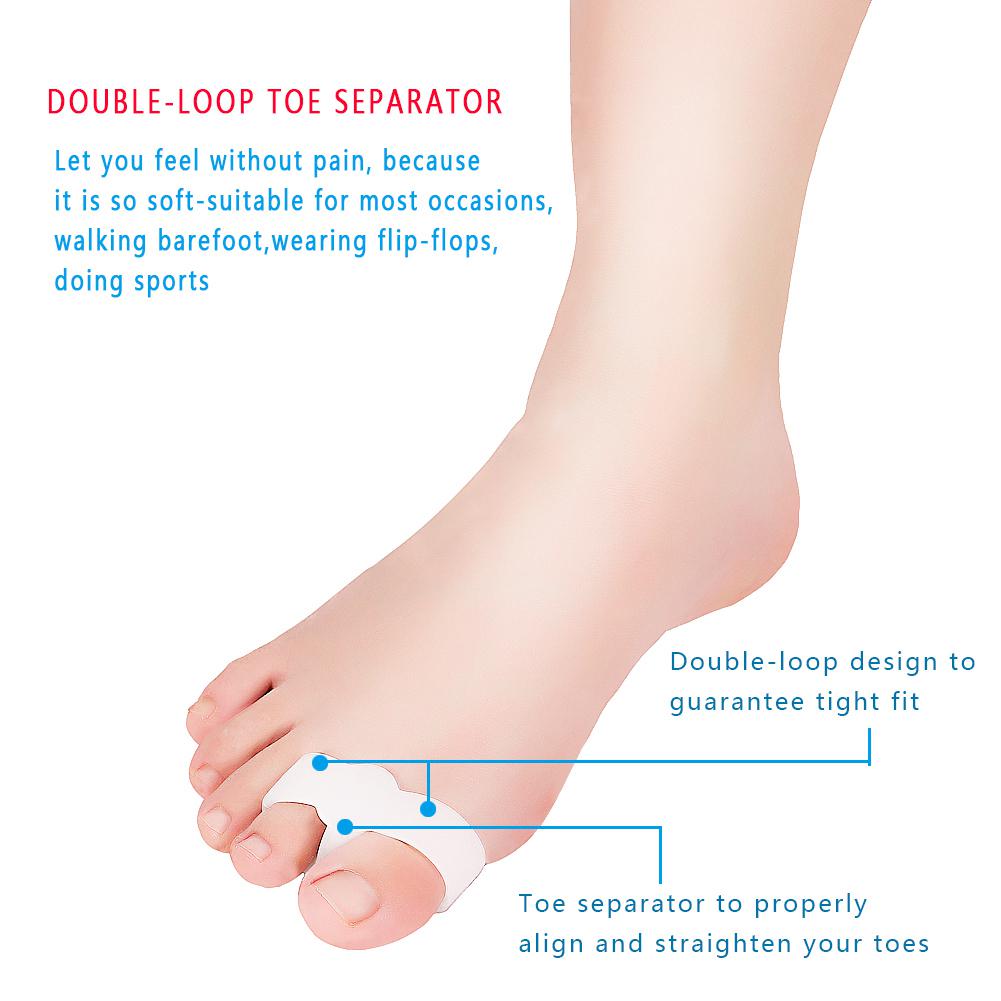 

Набор из 9 пар корректоров вальгусной деформации большого пальца стопы, обезболивающие, разделители пальцев для выравнивания, распорки, выпрямитель