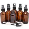 10pcs Amber Glass Spray Bottle Oils Liquid Black Press Pump For Perfume Sprayer Atomize Bulk Travel Refillable Container