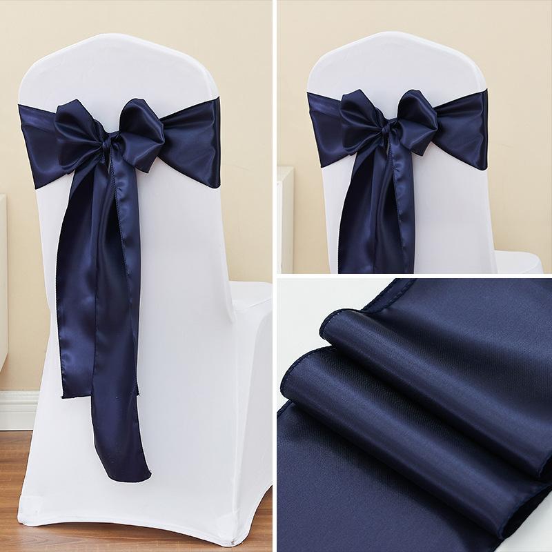 Jedwabna Wstążka Muszka Dekoracje Oparcia Krzesła na Wydarzenia Wesela Imprezy Pokrowce na Krzesła z Akcentem Kokardy Motylkowej