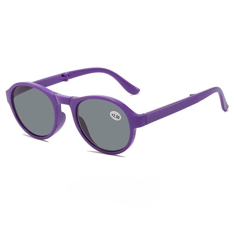 

4colors Portable Folding Presbyopia Sunglasses Women Men HD Eye Protection Anti Blue Light Reading Sunglasses Fashion Goggles 4.0