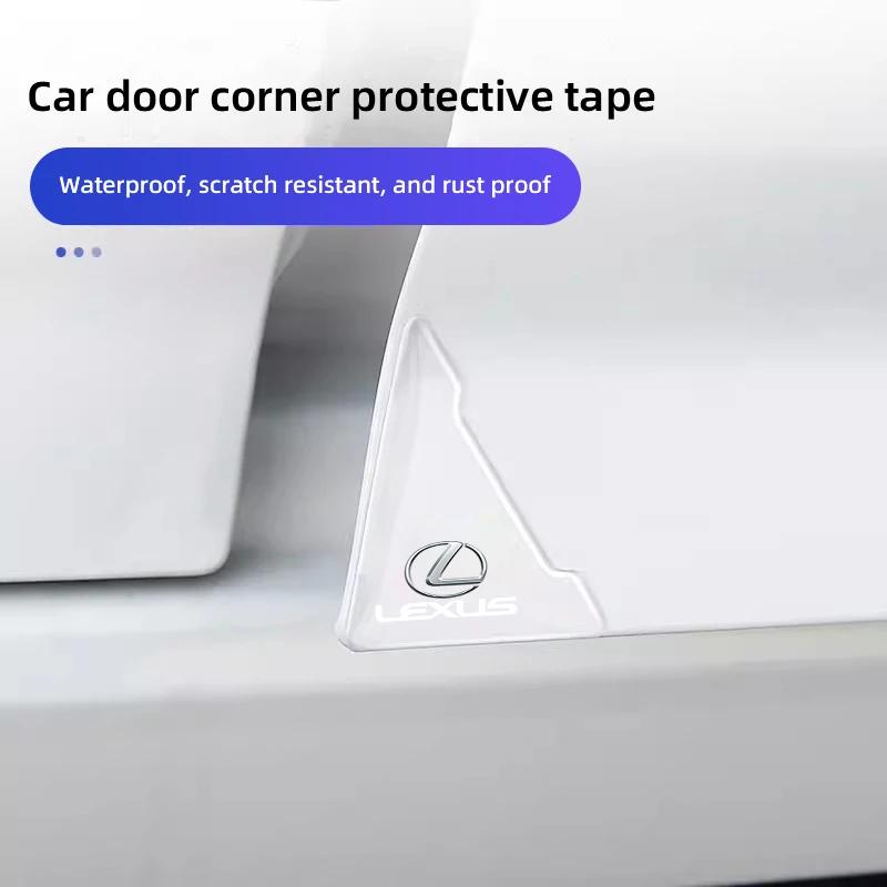 THQP1 2Pcs Car Door Protection Sticker Dash-proof Buffer Adhesive For Lexus F SPORT ES RX NX LS UX LM LX GX LC RZ IS CT GS RC HS SC TX
