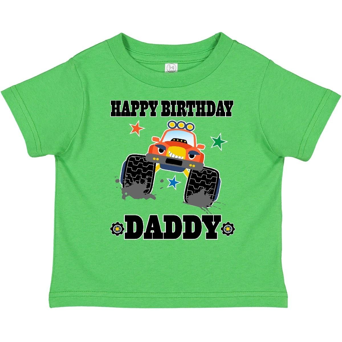 Inktastic Happy Birthday Daddy Monster Truck Toddler kids boys T-Shirt Party Childs Boy 120