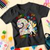 Personalised Girls Unicorn Number Day Maths Day Ideas T-Shirt Tee for Kids #ND